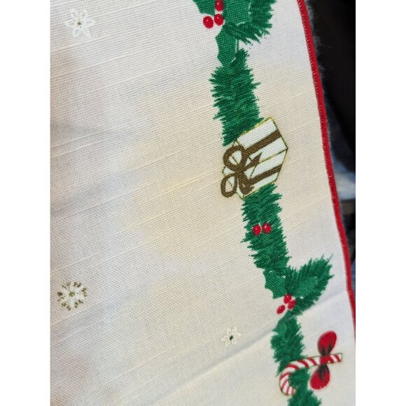 Vintage Christmas Table Napkins Set Of 4  17" x 17"  Holiday Cheer Retro Décor F - Picture 7 of 8